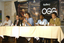 SIDNEY MENDES DE SÁ, PAULO VALENTE, CELSO SABADIN, PElÈ, OSVALDO MASSAINI NETO (ESQ P/ DIR)